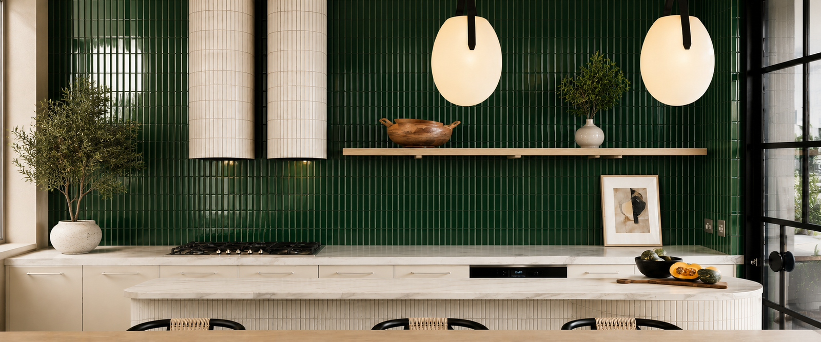 Light and green Kitkat ceramic application